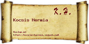 Kocsis Hermia névjegykártya